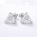 1.5ct Triangular Lab Diamond Stud Earrings EF-VS, 14K gold | i Luv Jewelry
