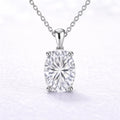 2ct Oval Cut Lab Grown Diamond Pendant in 14k White Gold