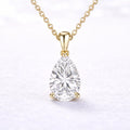 2ct Pear Cut Lab Diamond Pendant in 14k Yellow Gold