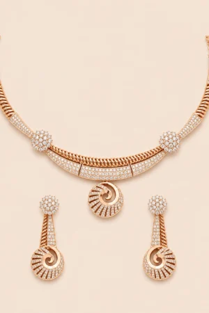 Rose Swirl Necklace Set