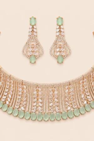 Golden Mint Choker Set
