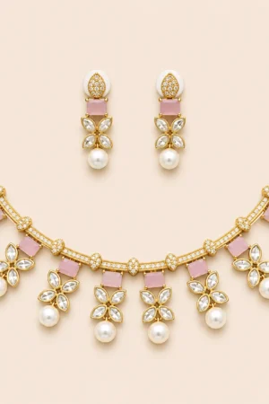 Blush Kundan Pearl Set