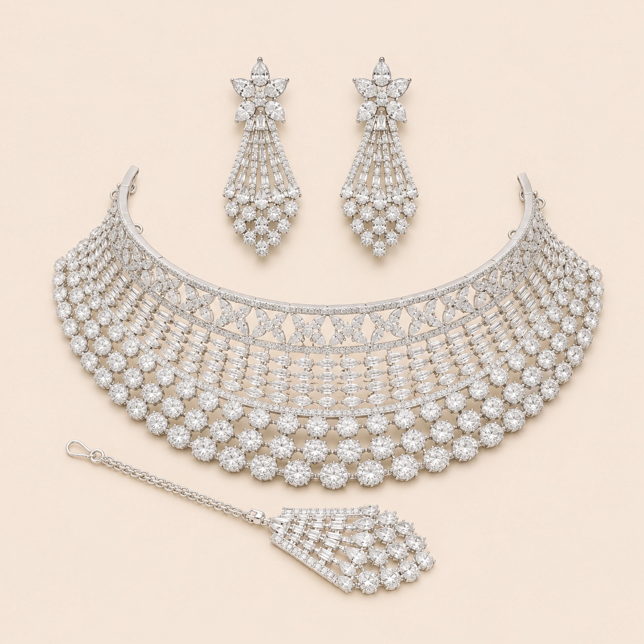Silver Majesty Bridal Choker