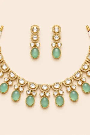 Mint Kundan Choker Set