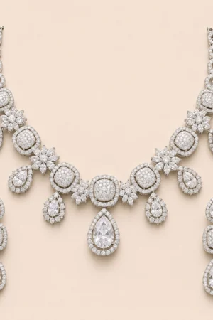 Silver Radiant Teardrop Set
