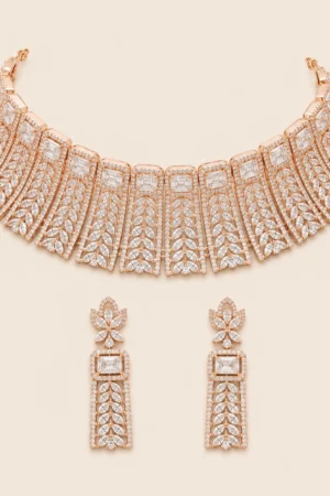 Rose Golden Leaf Choker