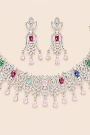 Multicolor Crystal Necklace Set