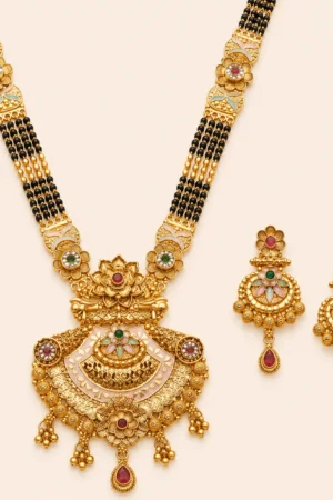 Floral Medallion Mangalsutra Set