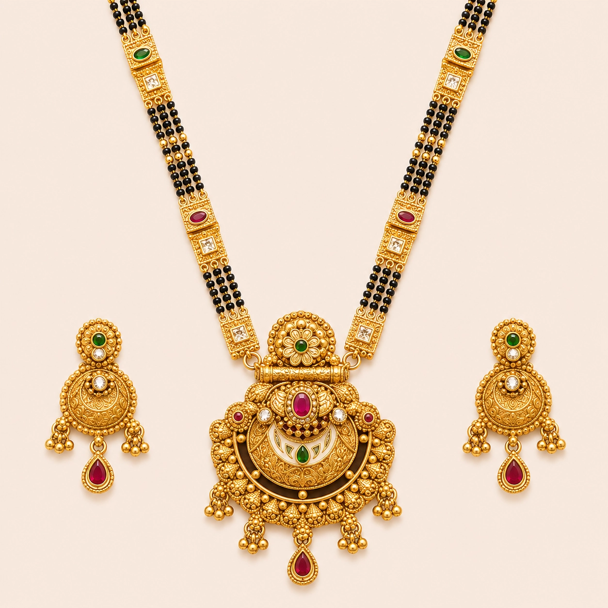 Nouveau Crescent Mangalsutra Set
