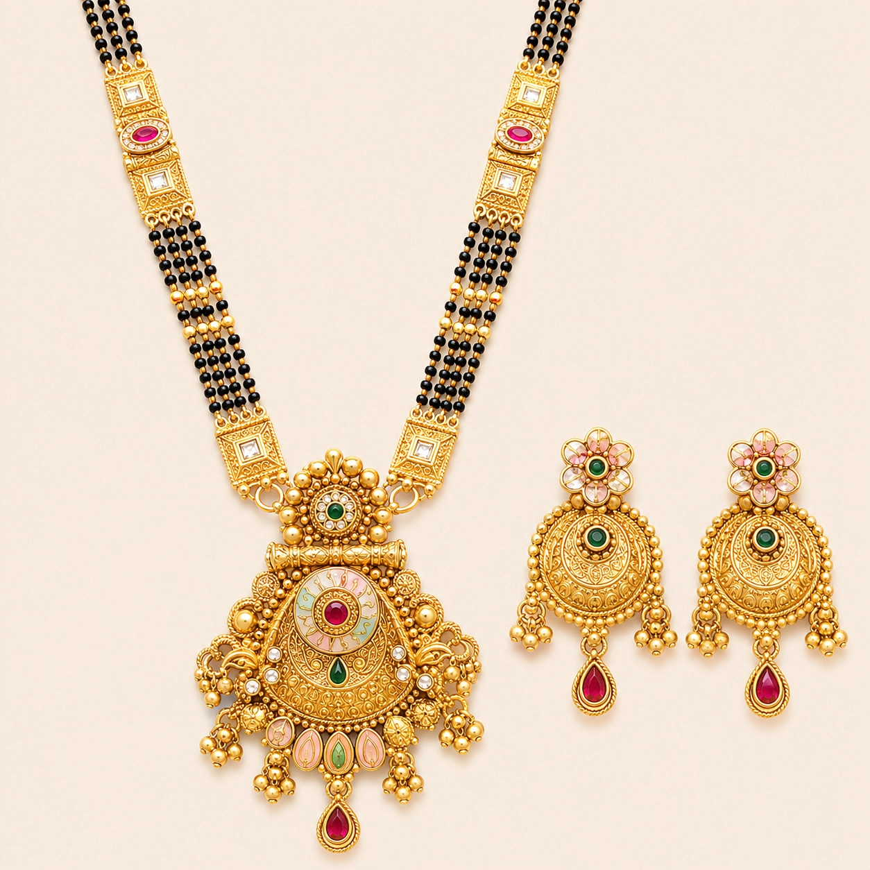 Majestic Crescent Mangalsutra Set