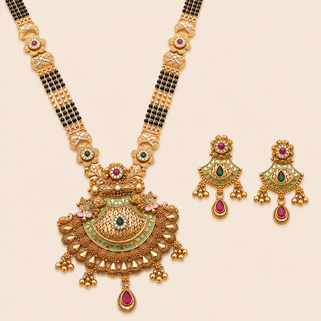 Empress Crescent Mangalsutra Set