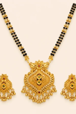 Layered Shield Mangalsutra Set