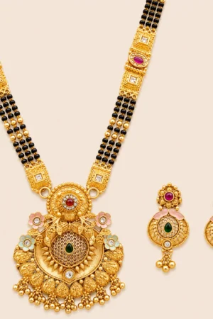 Floral Circular Mangalsutra Set