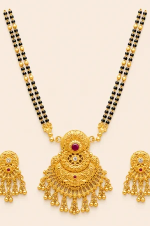 Diamond Shield Mangalsutra Set