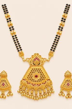 Temple Jhumka Mangalsutra Set