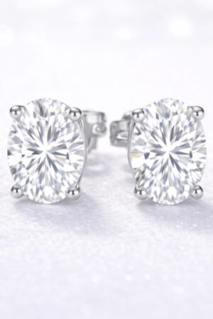 1.5ct Oval Lab Diamond Stud Earrings EF-VS, 14K gold | i Luv Jewelry