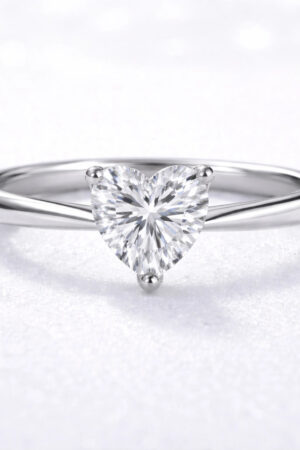 1ct Heart Lab Diamond Engagement Ring in 14K Gold