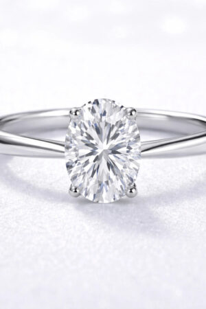 1ct Oval Lab Diamond Engagement Ring in 14K Gold