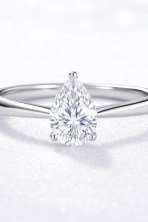 1ct Pear Lab Diamond Solitaire Ring | i Luv Jewelry