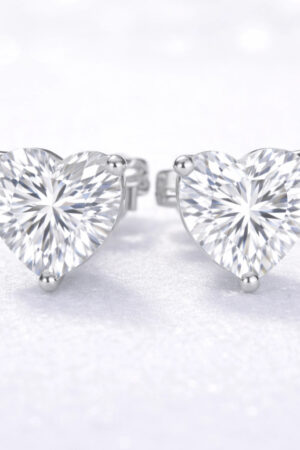 1.5ct Heart Lab Diamond Stud Earrings EF-VS, 14K gold | i Luv Jewelry