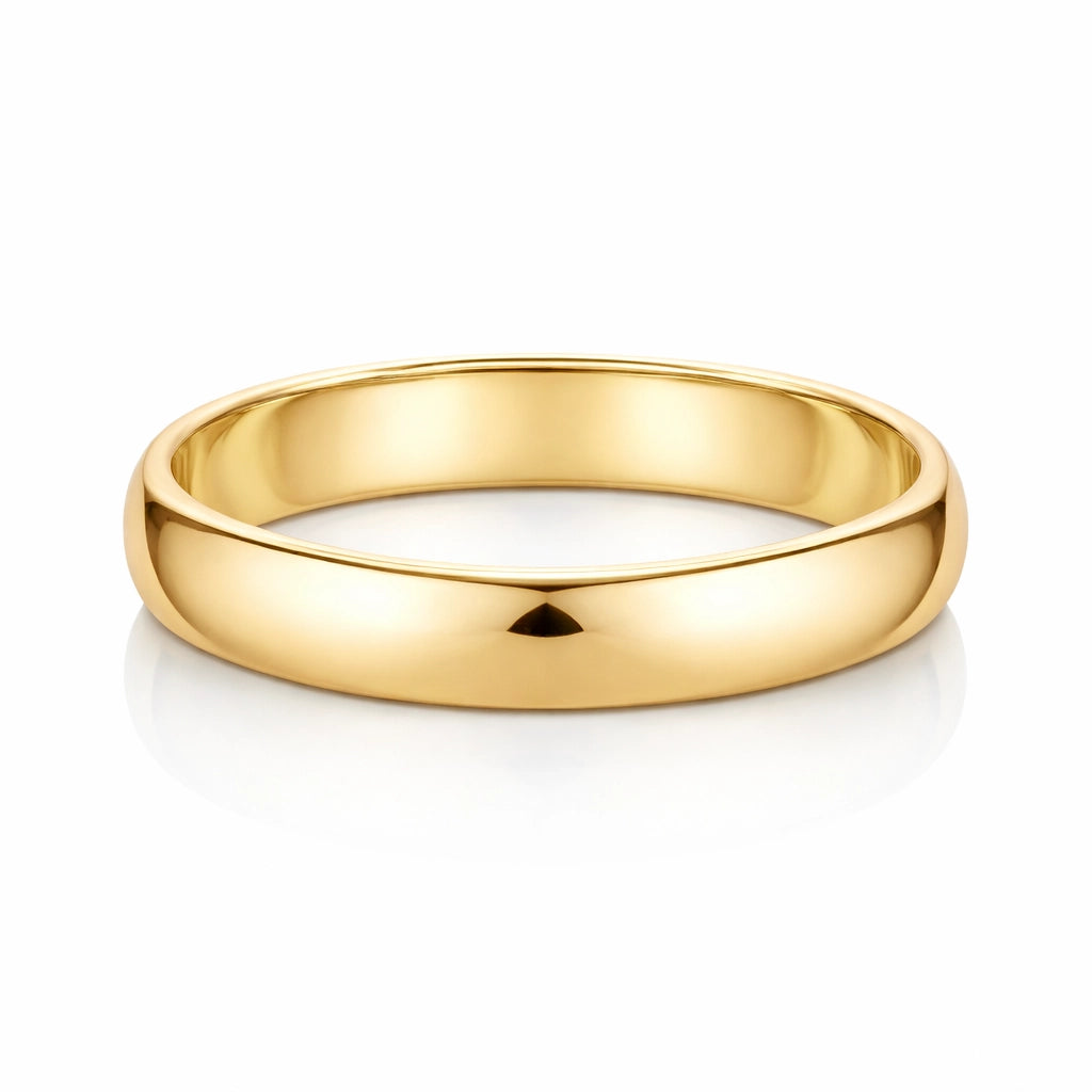 High Polished 14k Yellow Gold Classic Wedding Band
