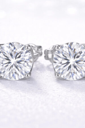 1.5ct Round Lab Diamond Stud Earrings EF-VS, 14K gold | i Luv Jewelry