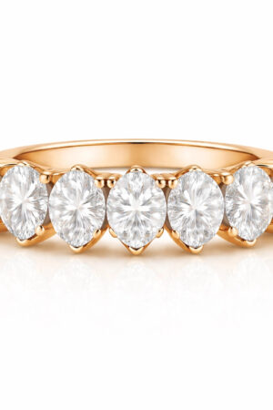 Marquise Diamond Seven Stone Band Rose Gold