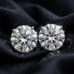 Pair of lab grown diamond stud earrings